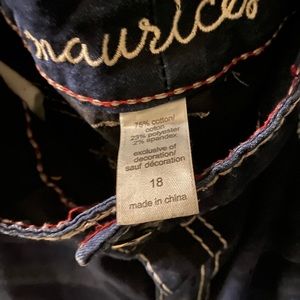 Women Maurice’s jeans skinny legs size 18